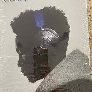NEW IN BOX- Dyson Over-Ear Blue and Silver Headphones